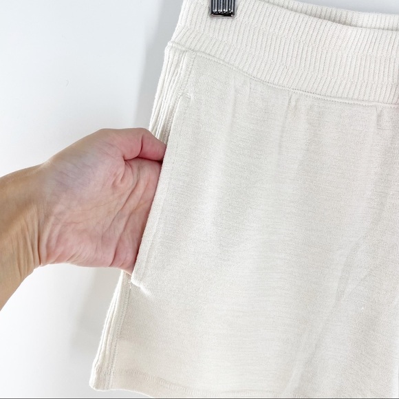 NWT Rag & Bone Lounge Pajama Set Nigthwear Knit Top Shorts Off White Beige XS - Picture 13 of 16